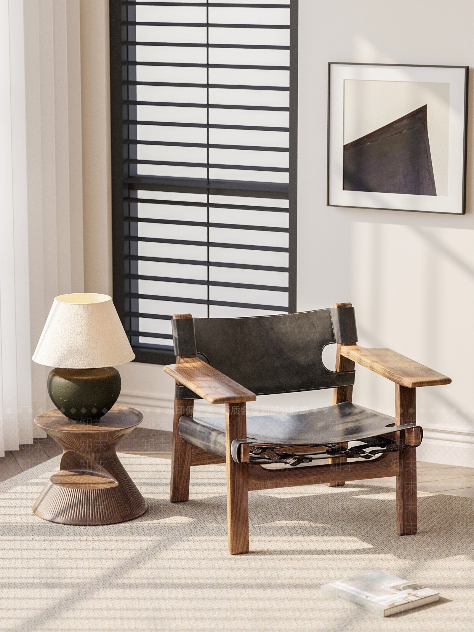 休闲风西班牙椅3D模型下载【ID:1145086255】