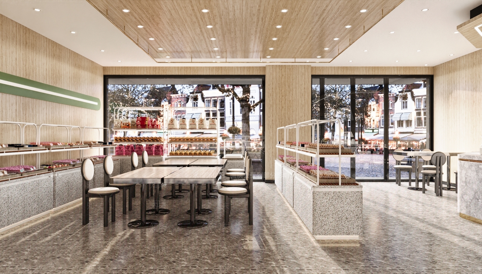 现代蛋糕店SU模型下载【ID:1145105025】