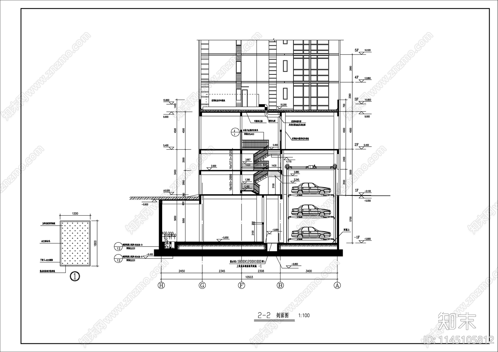 高层商业办公楼综合楼建筑详图cad施工图下载【ID:1145105812】