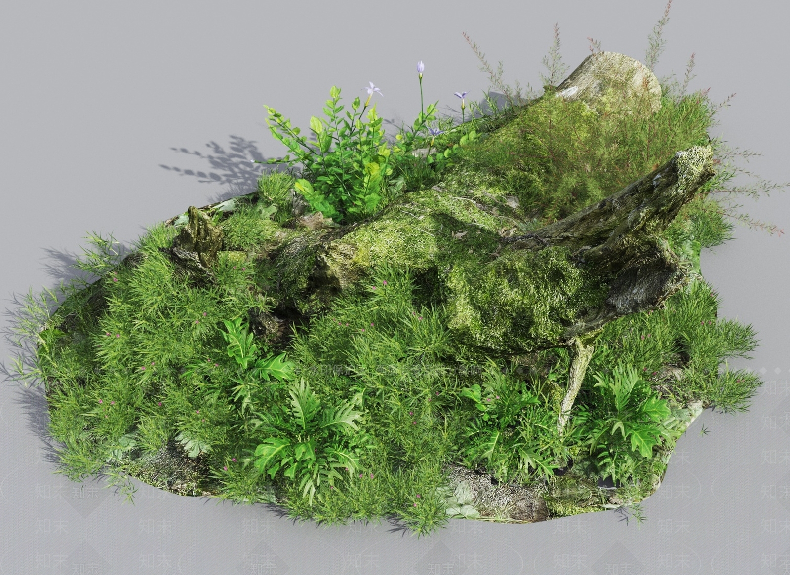 现代野外树干3D模型下载【ID:1145109103】