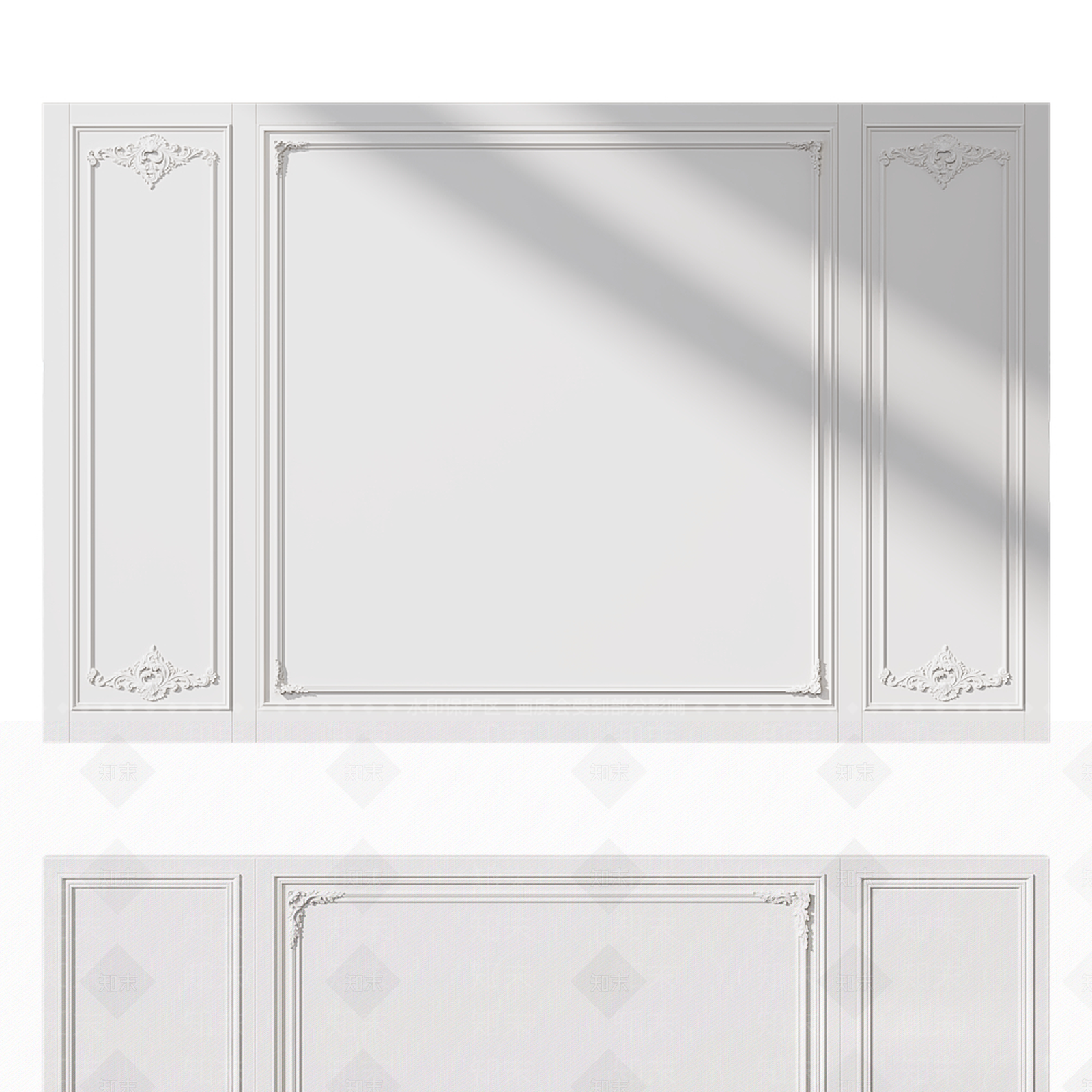 欧式法式雕花背景3D模型下载【ID:1145111579】