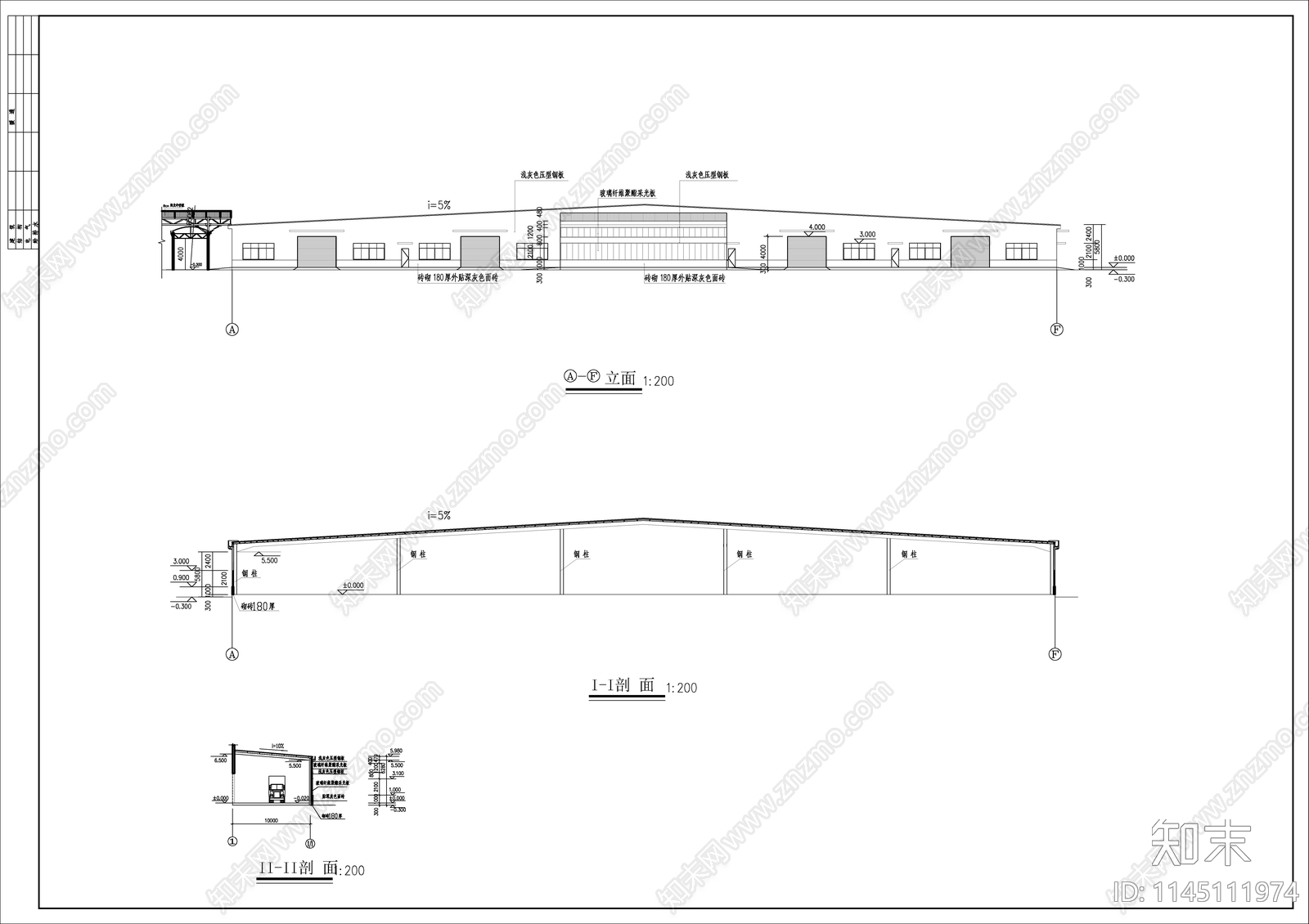 一层保税仓库建筑图cad施工图下载【ID:1145111974】