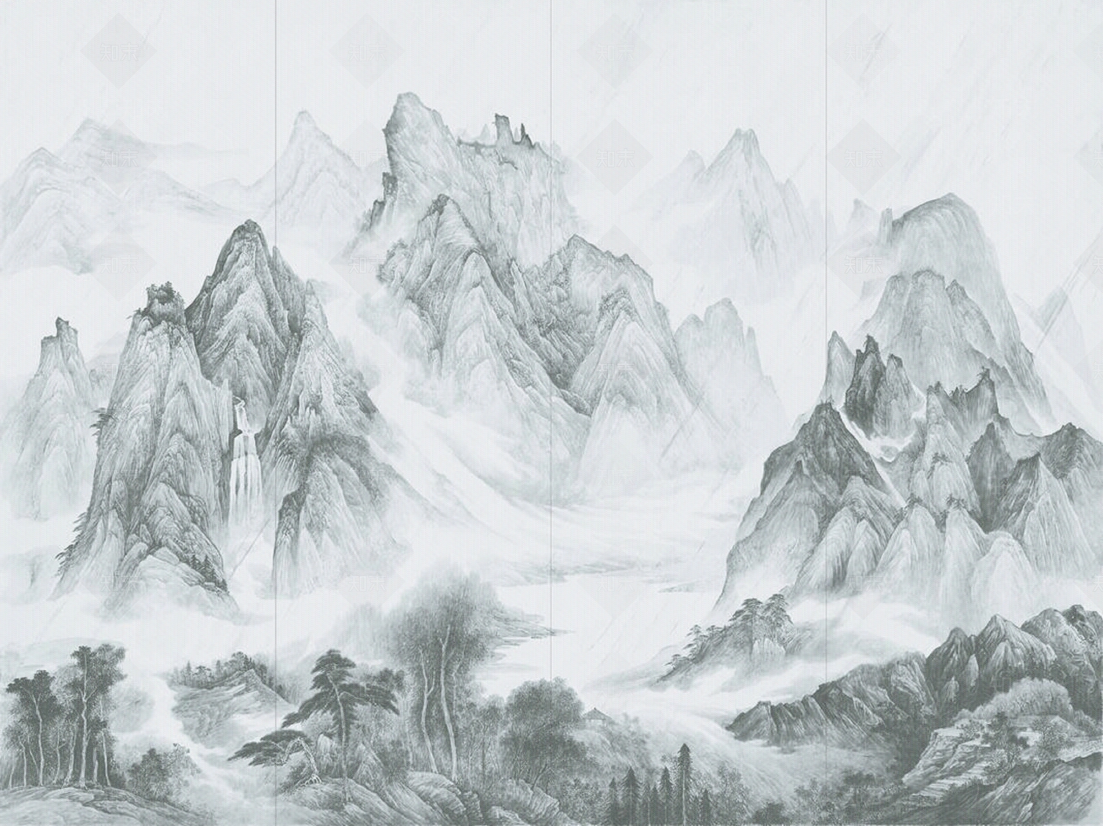 山上背景墙大理石贴图下载【ID:1145127392】