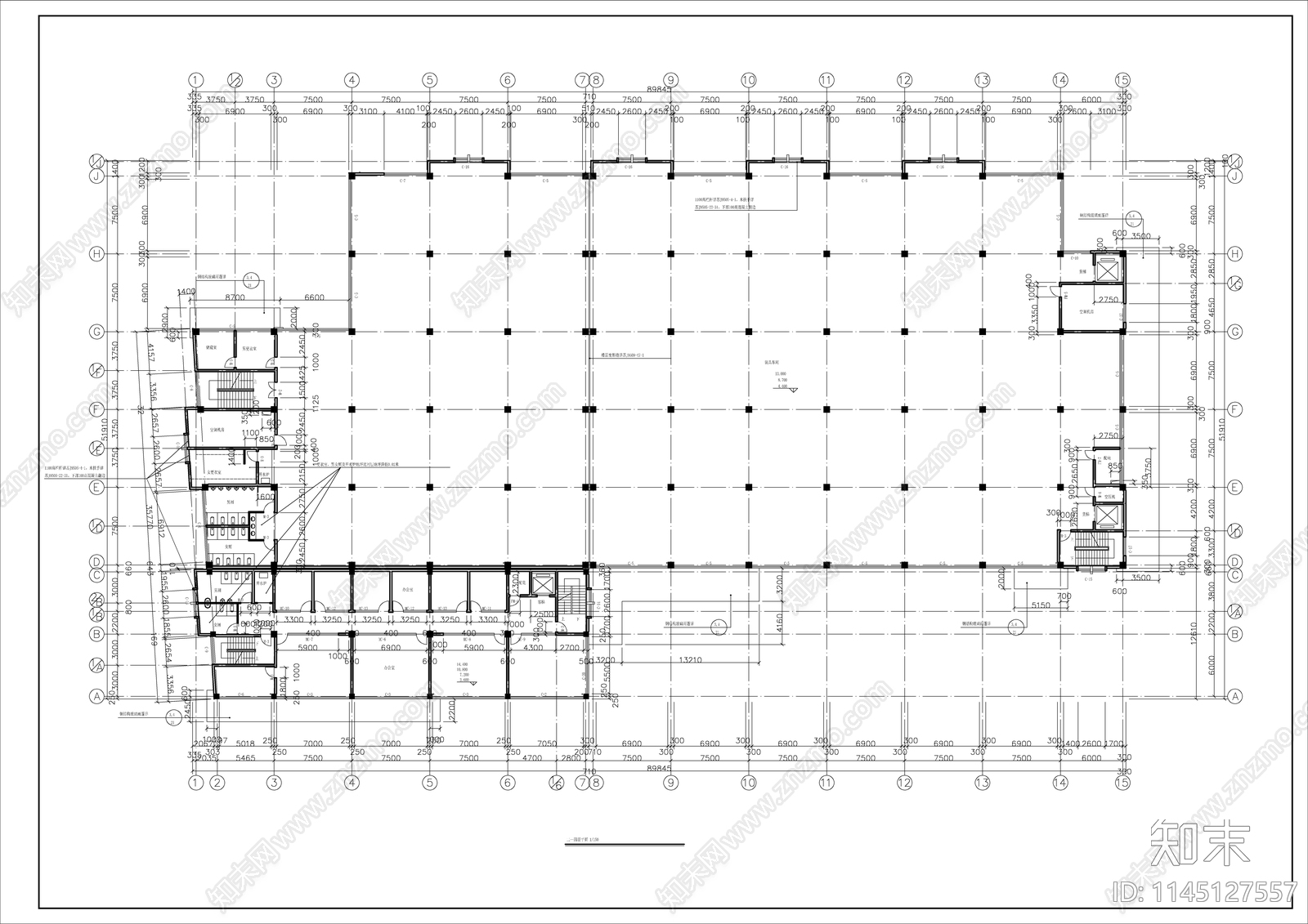 厂房建筑设计cad施工图下载【ID:1145127557】