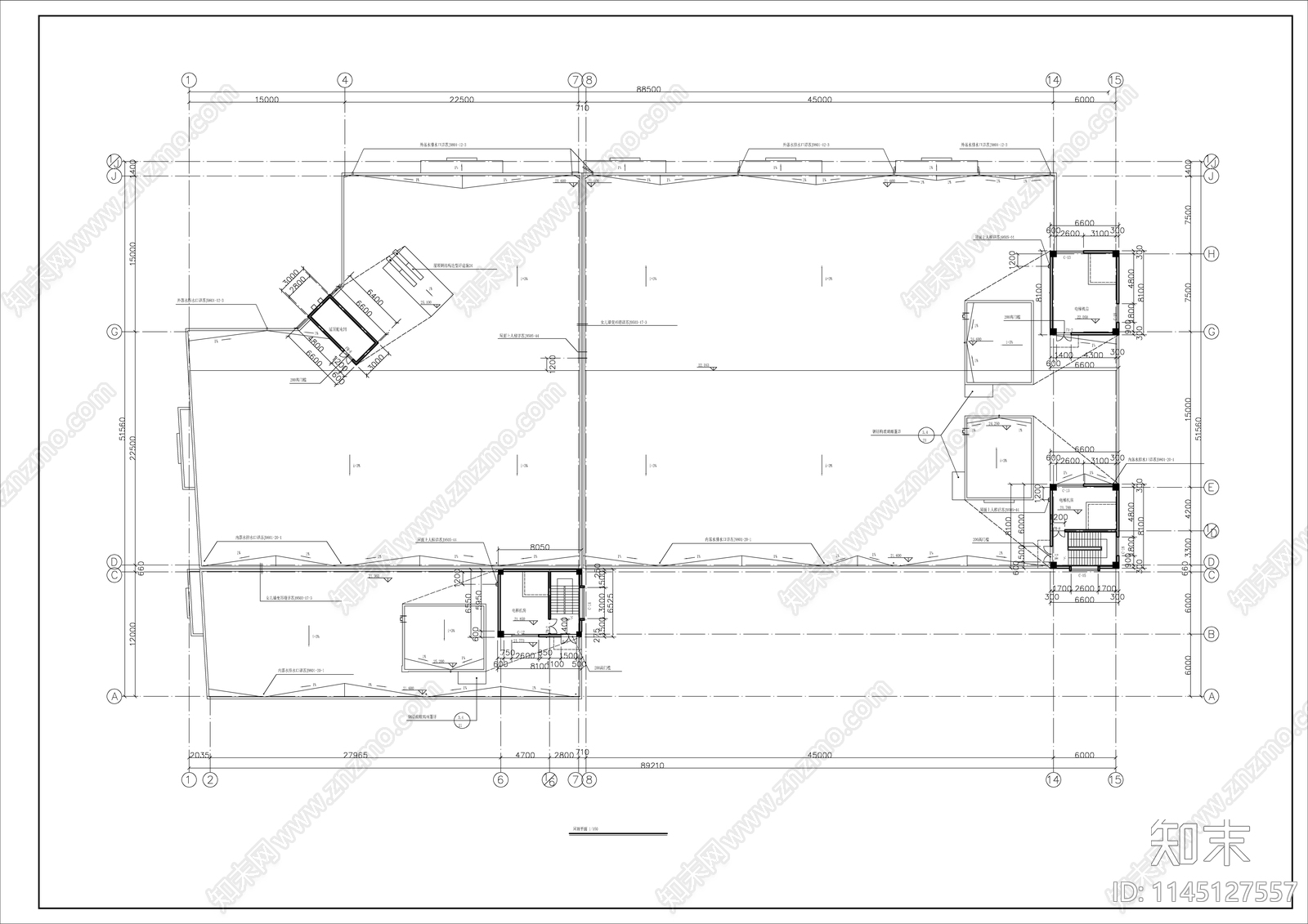 厂房建筑设计cad施工图下载【ID:1145127557】