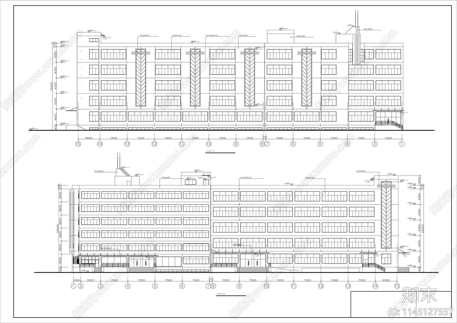 厂房建筑设计cad施工图下载【ID:1145127557】