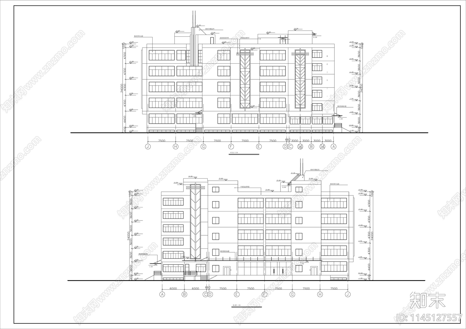厂房建筑设计cad施工图下载【ID:1145127557】