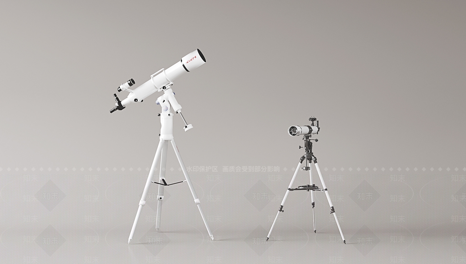 现代天文望远镜3D模型下载【ID:1145127992】
