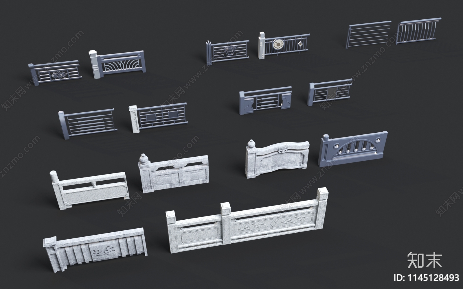 栏杆3D模型下载【ID:1145128493】