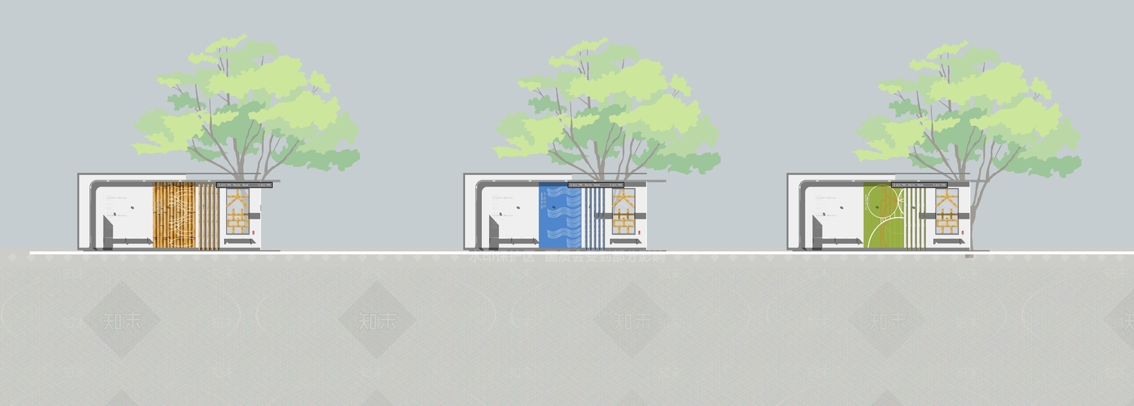 现代公交站台SU模型下载【ID:1145139753】