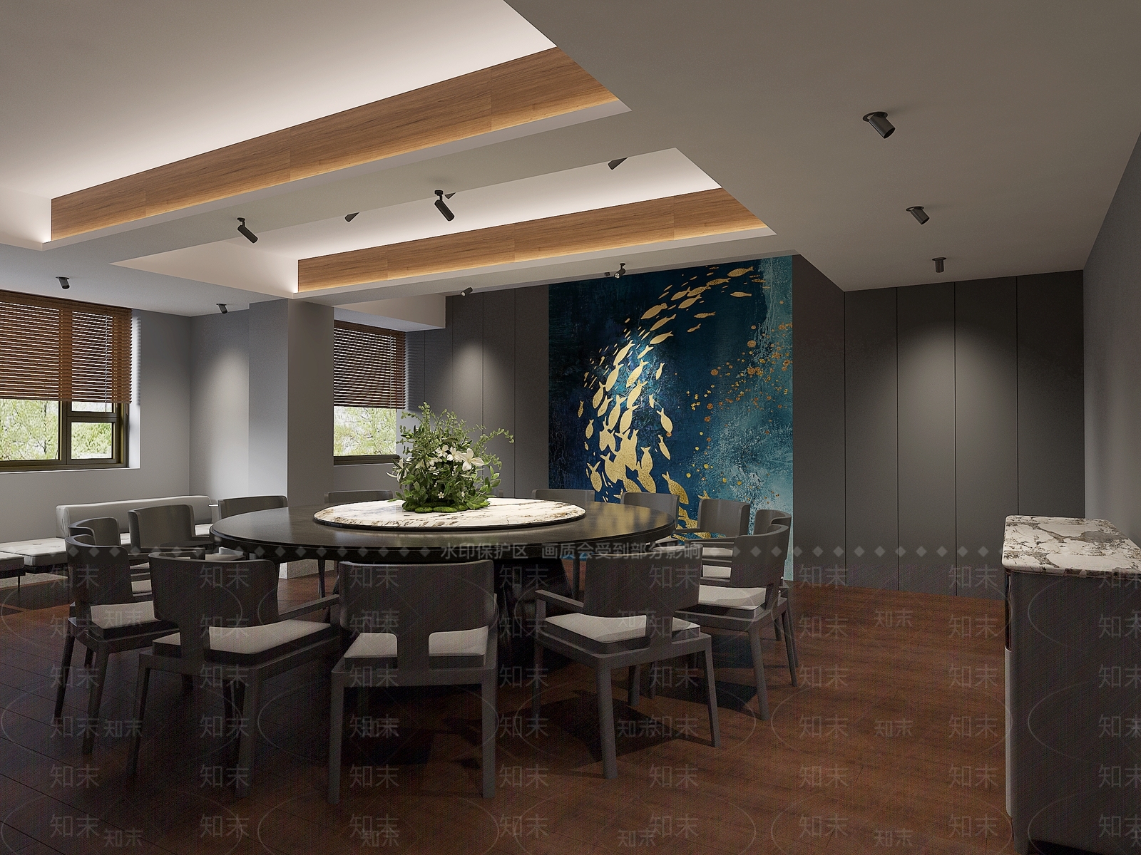 餐厅包厢包间3D模型下载【ID:1145160030】_知末3d模型网