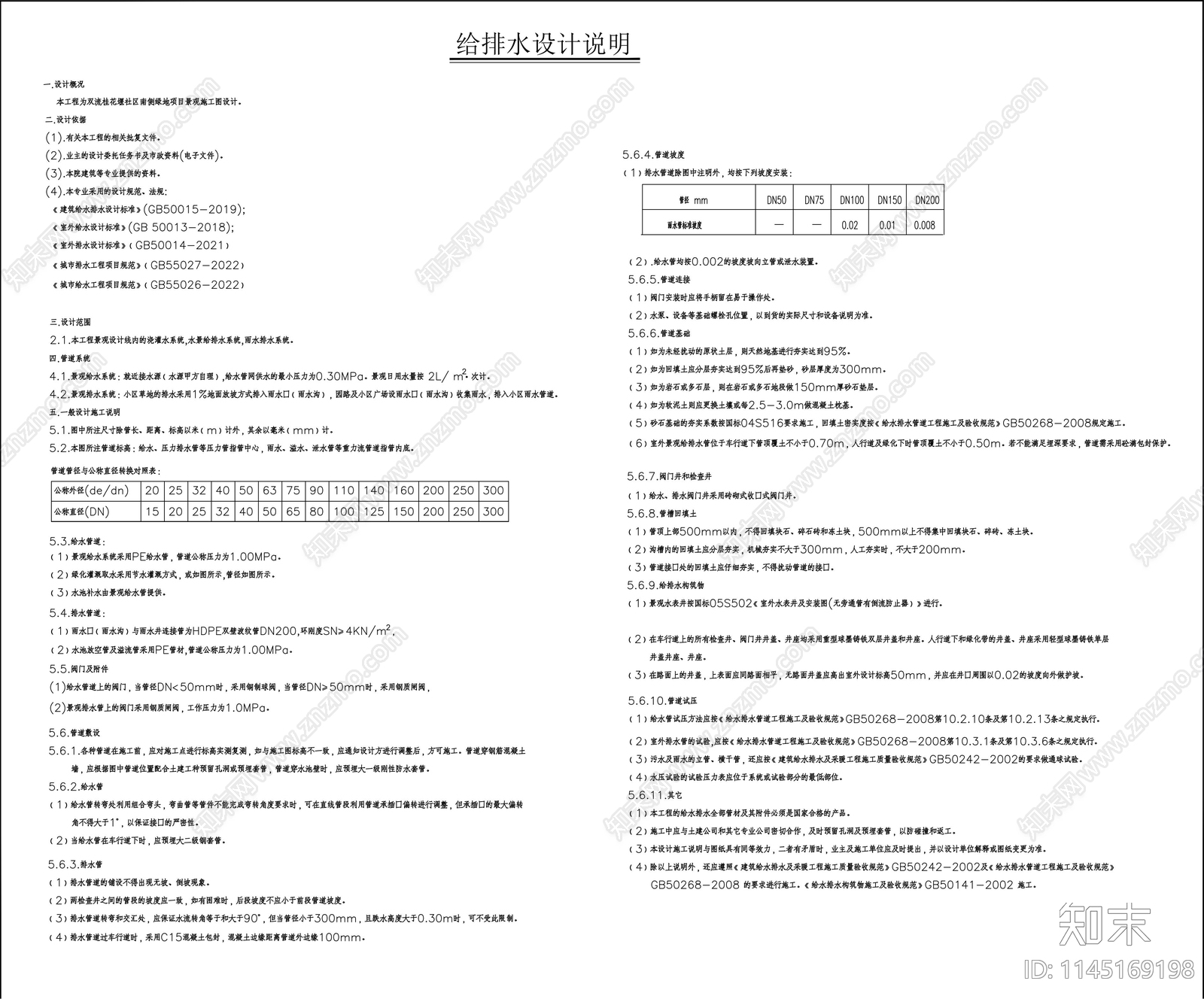 给排水设计说明及详图cad施工图下载【ID:1145169198】