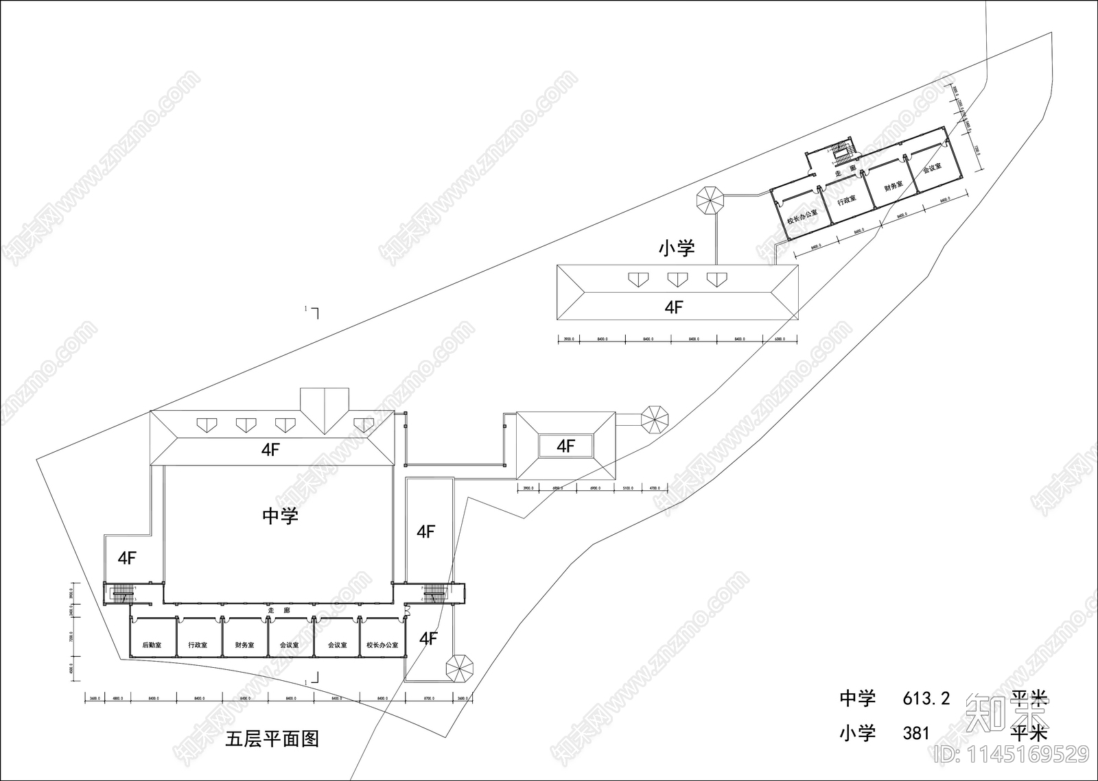 中小学校各层建筑详图cad施工图下载【ID:1145169529】