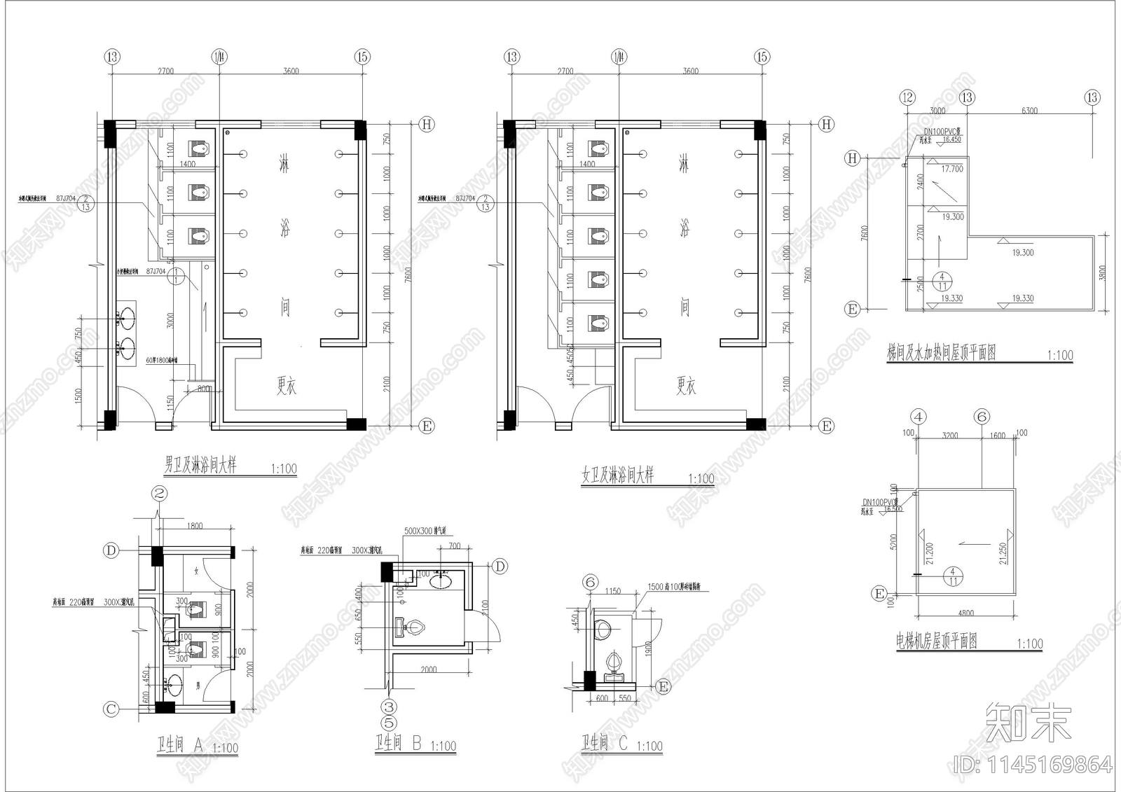 精神病疗养院建筑施工图施工图下载【ID:1145169864】