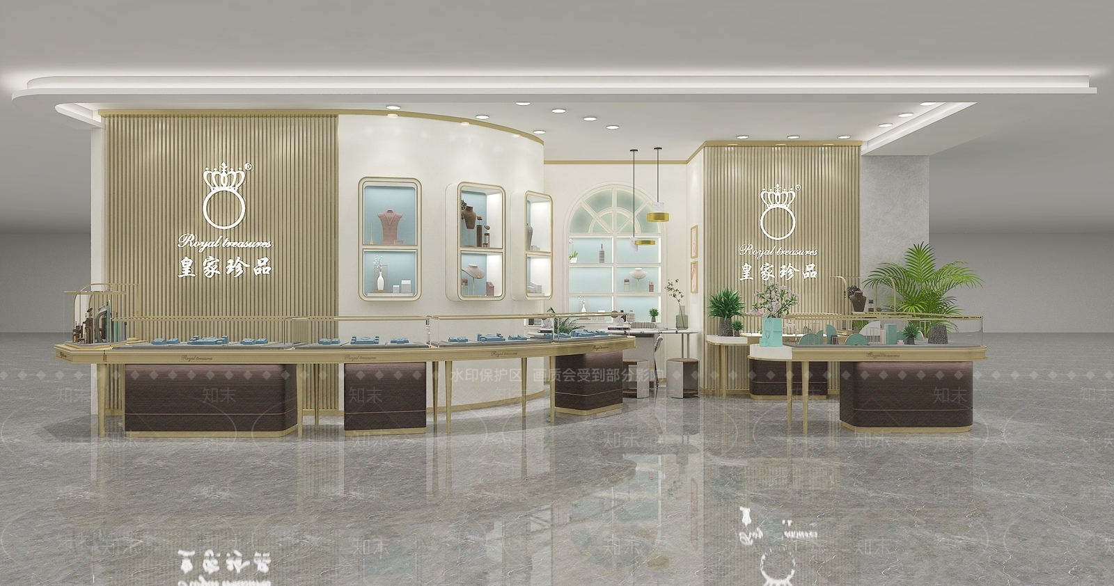 珠宝店3D模型渲染效果图