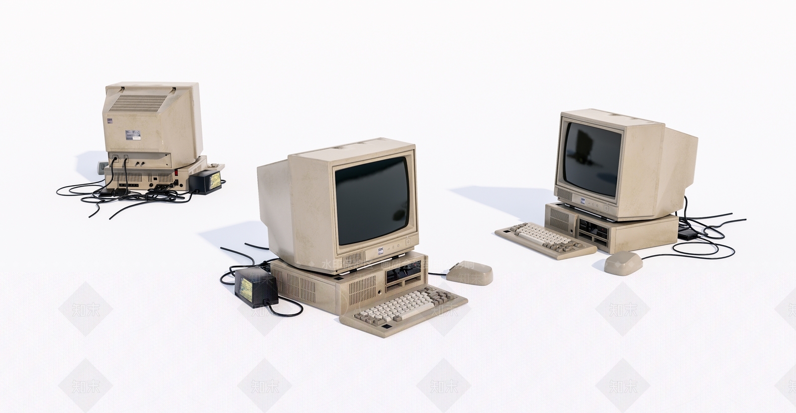 老旧台式电脑SU模型下载【ID:1145182816】