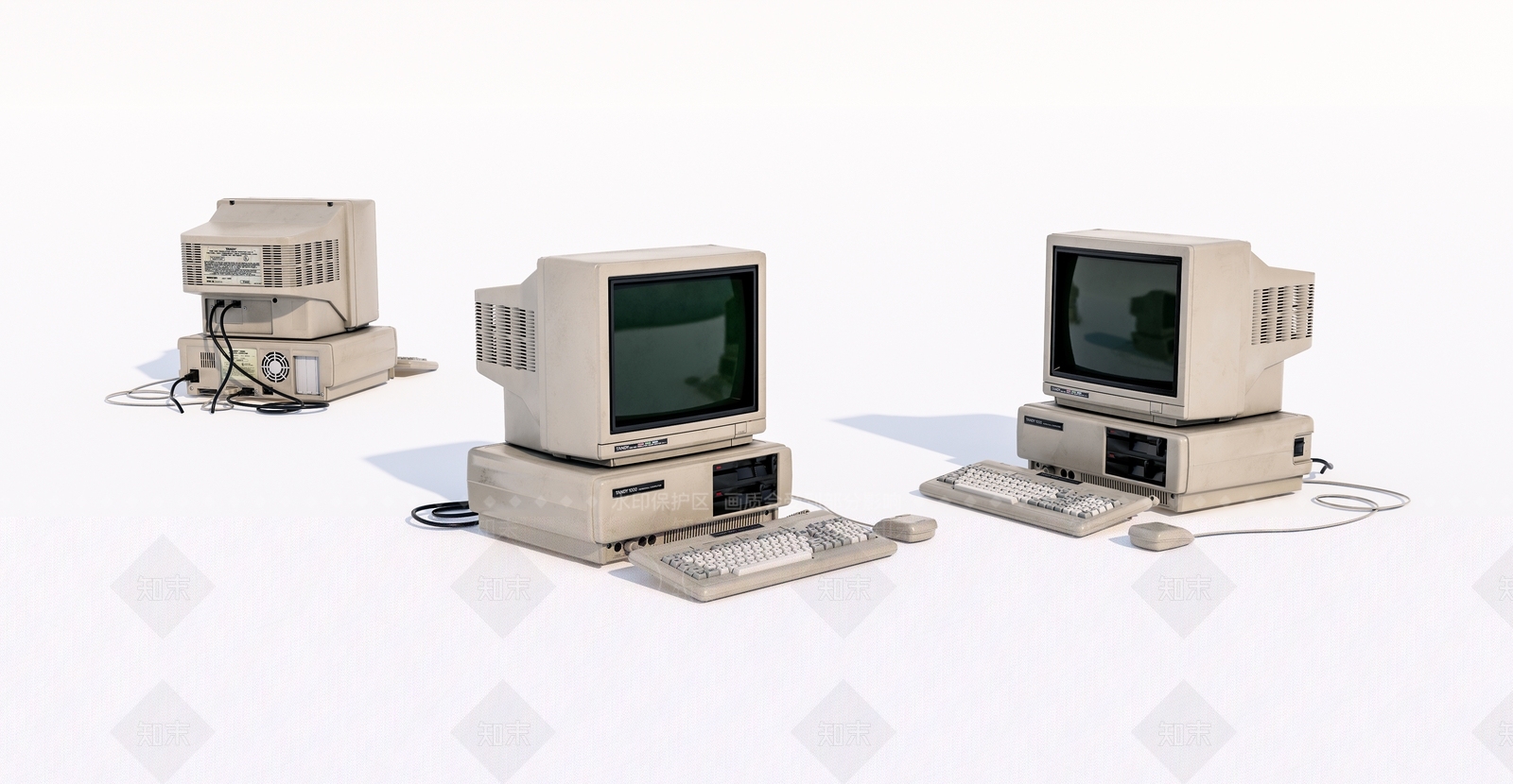 老旧台式电脑SU模型下载【ID:1145183113】