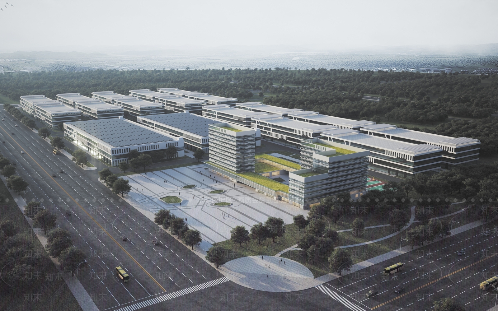 厂房产业园3D模型下载【ID:1145184978】