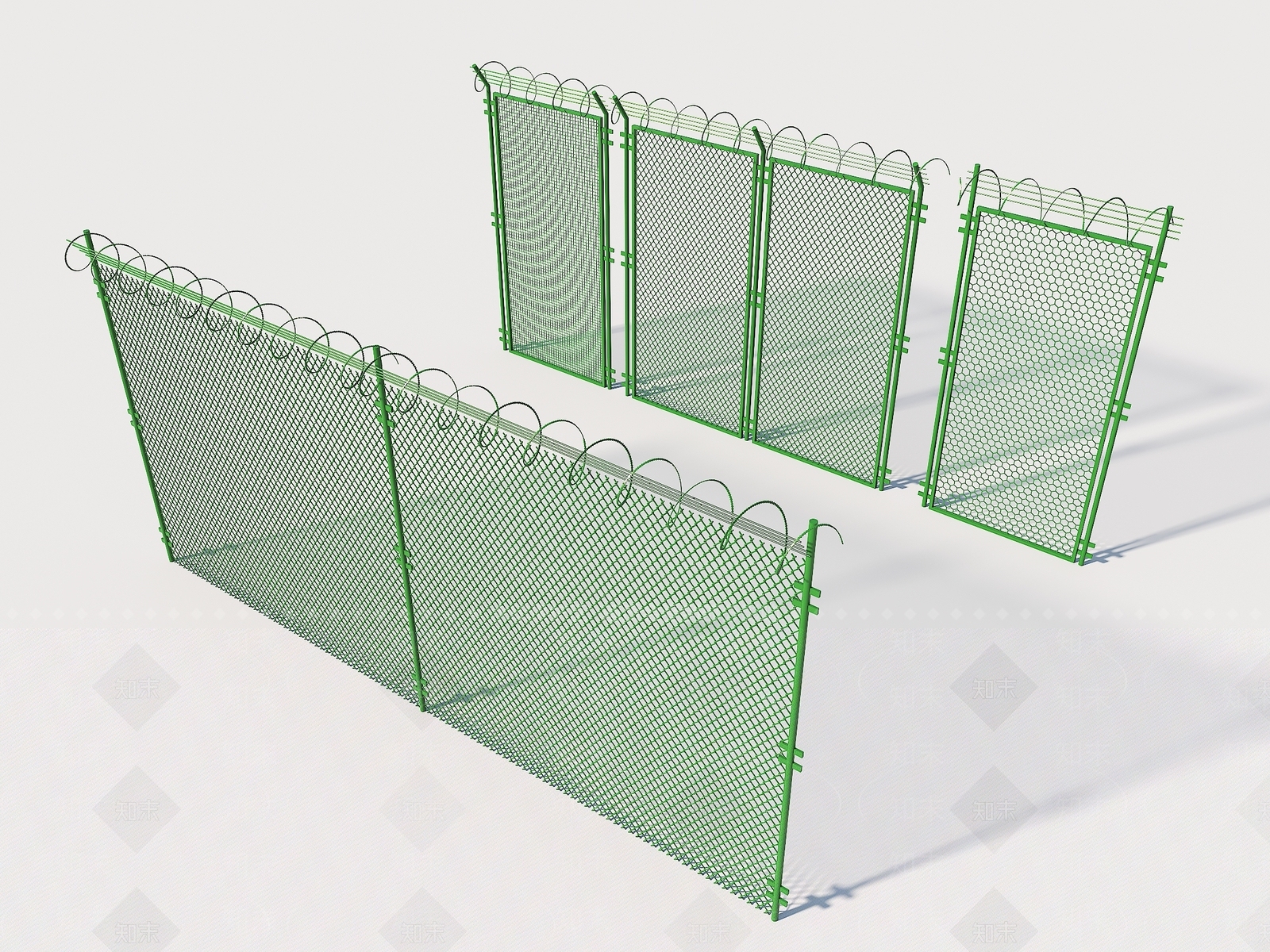 现代铁丝网3D模型下载【ID:1145185037】_知末3d模型网