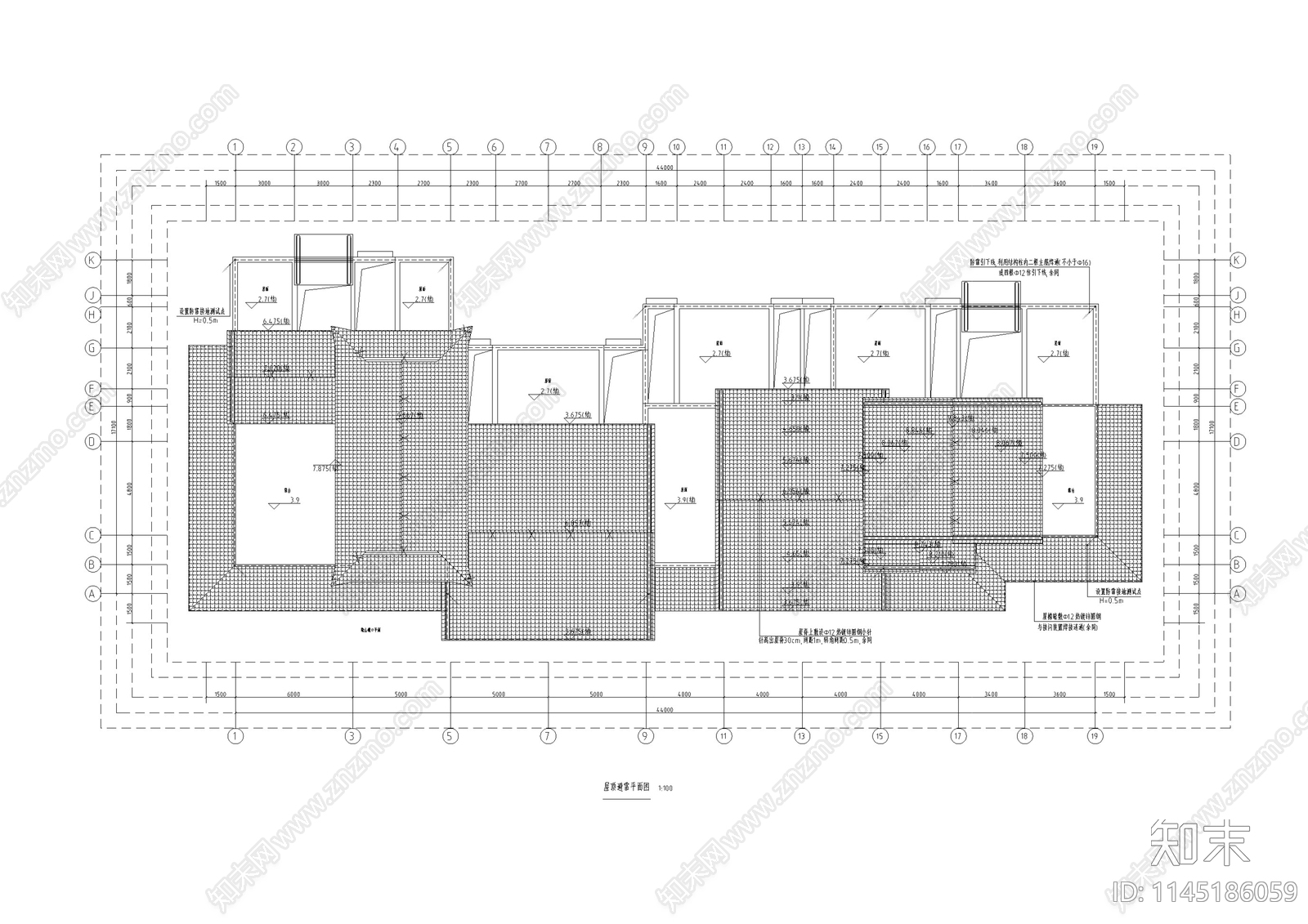 仿古中式商业街区建筑电气设计cad施工图下载【ID:1145186059】