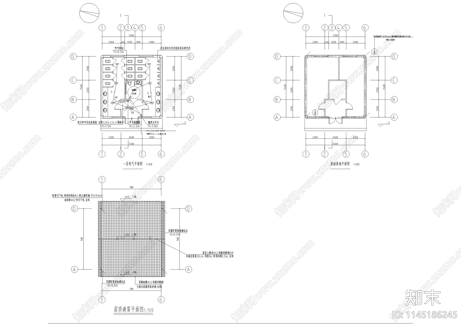 公共厕所电气cad施工图下载【ID:1145186245】