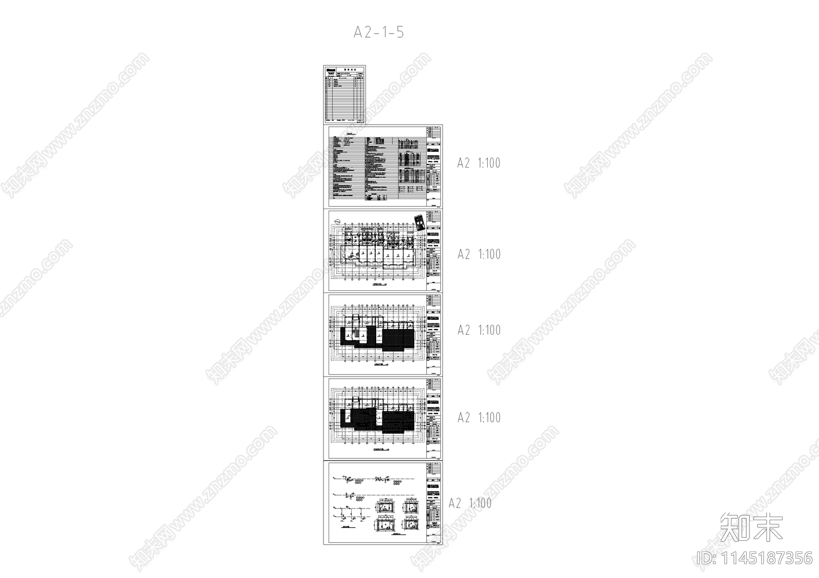 商业街区建筑给排水设计施工图下载【ID:1145187356】