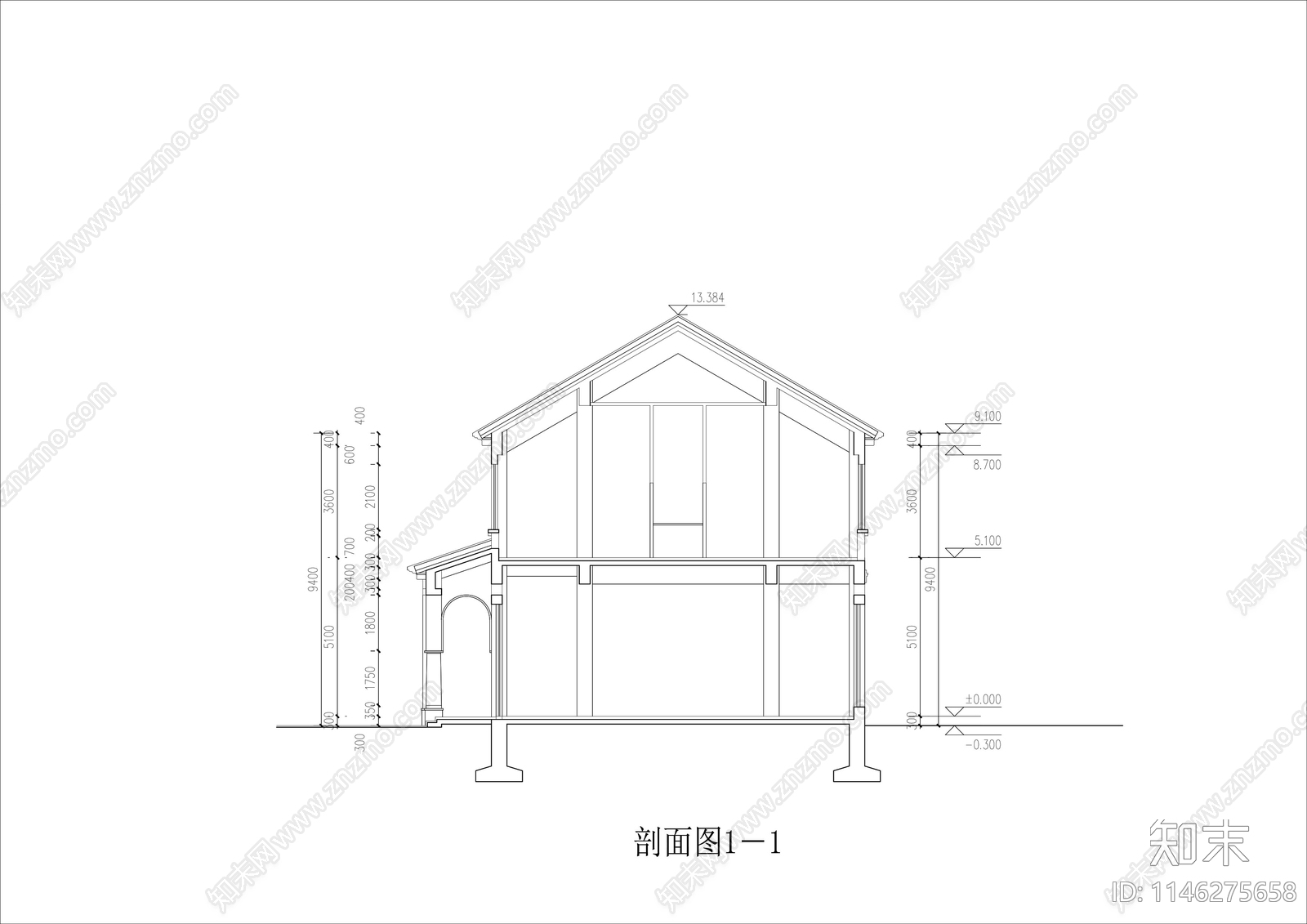 售楼处建筑cad施工图下载【ID:1146275658】