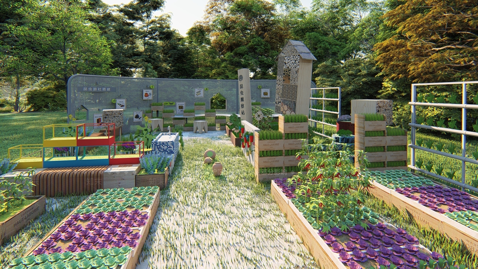 现代植物科普园SU模型下载【ID:1145198280】