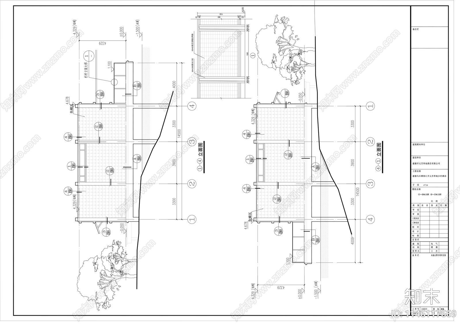 富春船屋民宿建筑详图cad施工图下载【ID:1146117669】