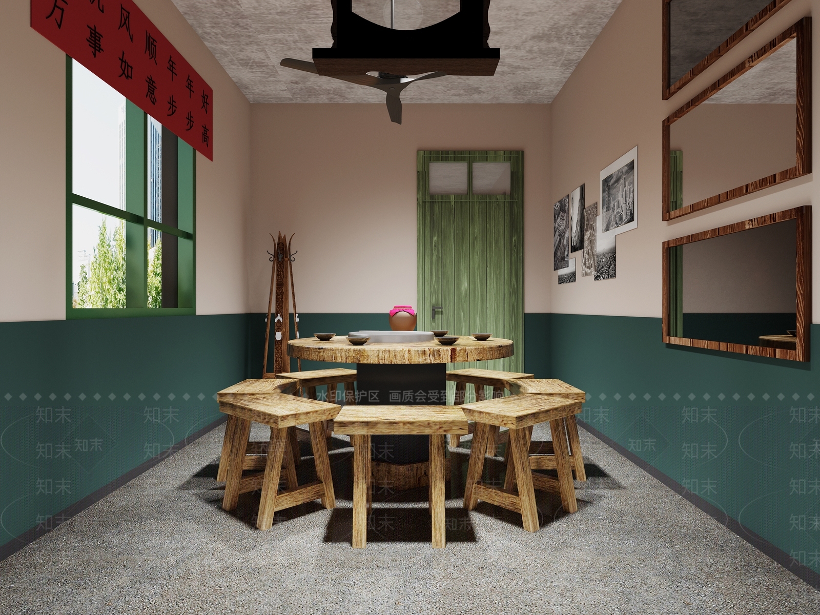 新中式火锅店3D模型下载【ID:1145201938】