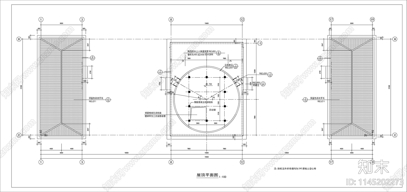 十层行政办公楼cad施工图下载【ID:1145202273】