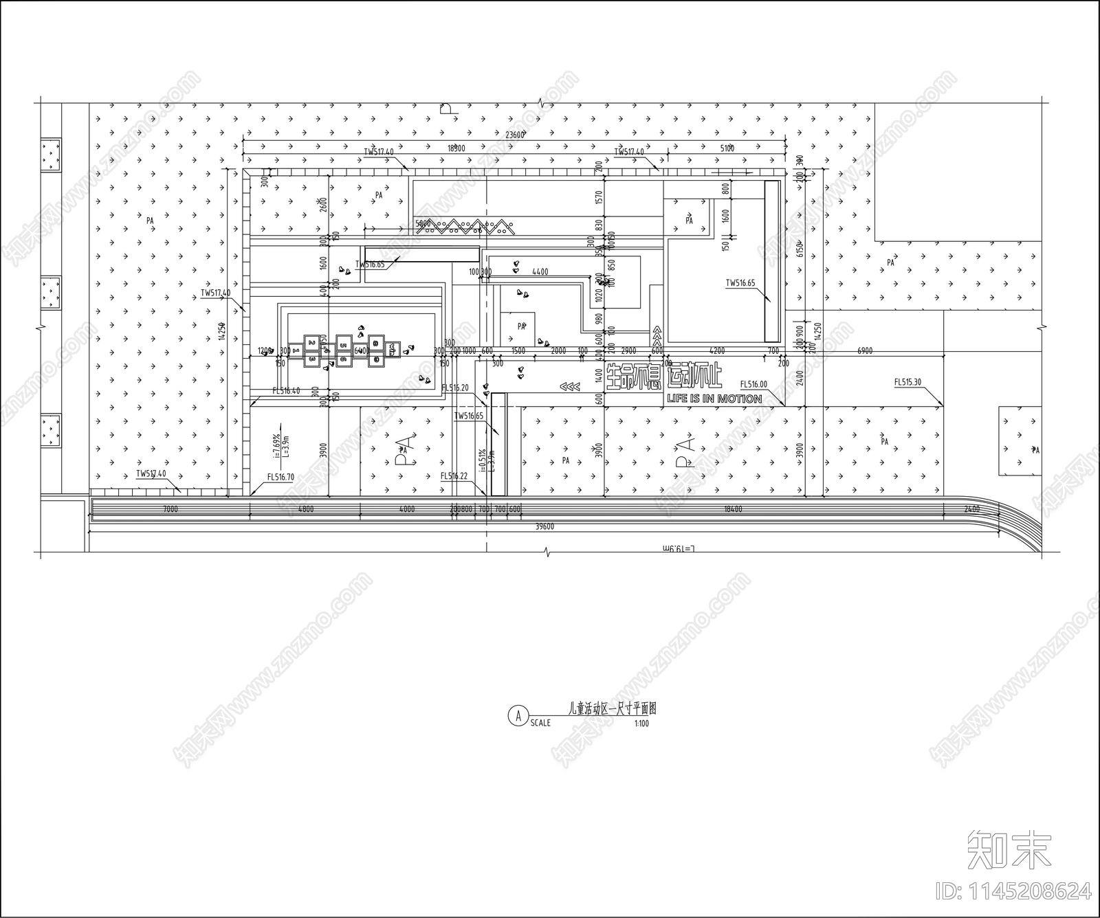 公园景观儿童活动区详图cad施工图下载【ID:1145208624】