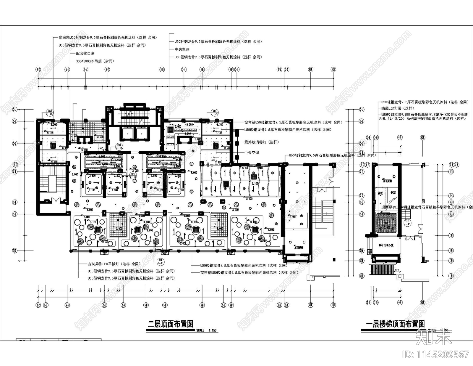 早教培训室内cad施工图下载【ID:1145209567】