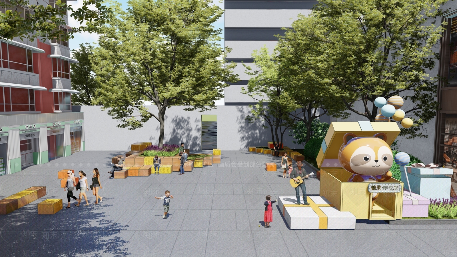 现代口袋公园SU模型下载【ID:1145210536】
