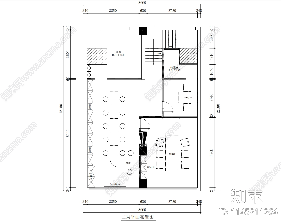 160平大药房室内cad施工图下载【ID:1145211264】