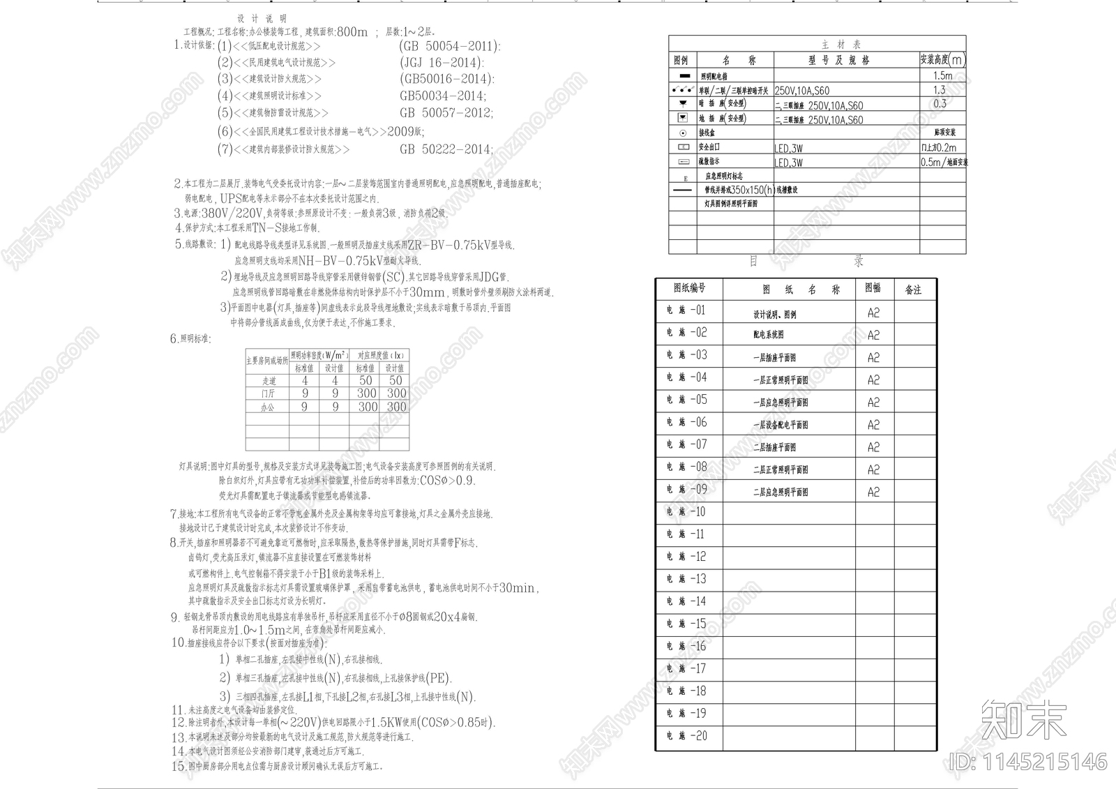 北京展厅电气cad施工图下载【ID:1145215146】