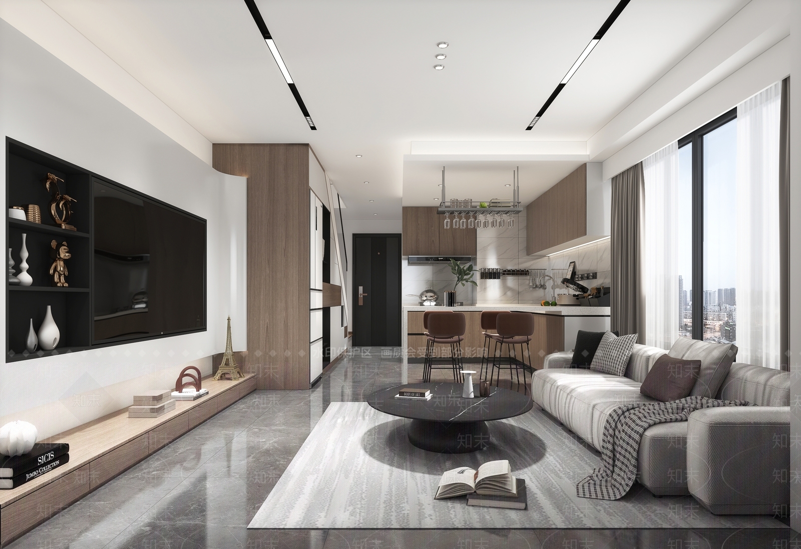 现代单身公寓3D模型下载【ID:1145218166】