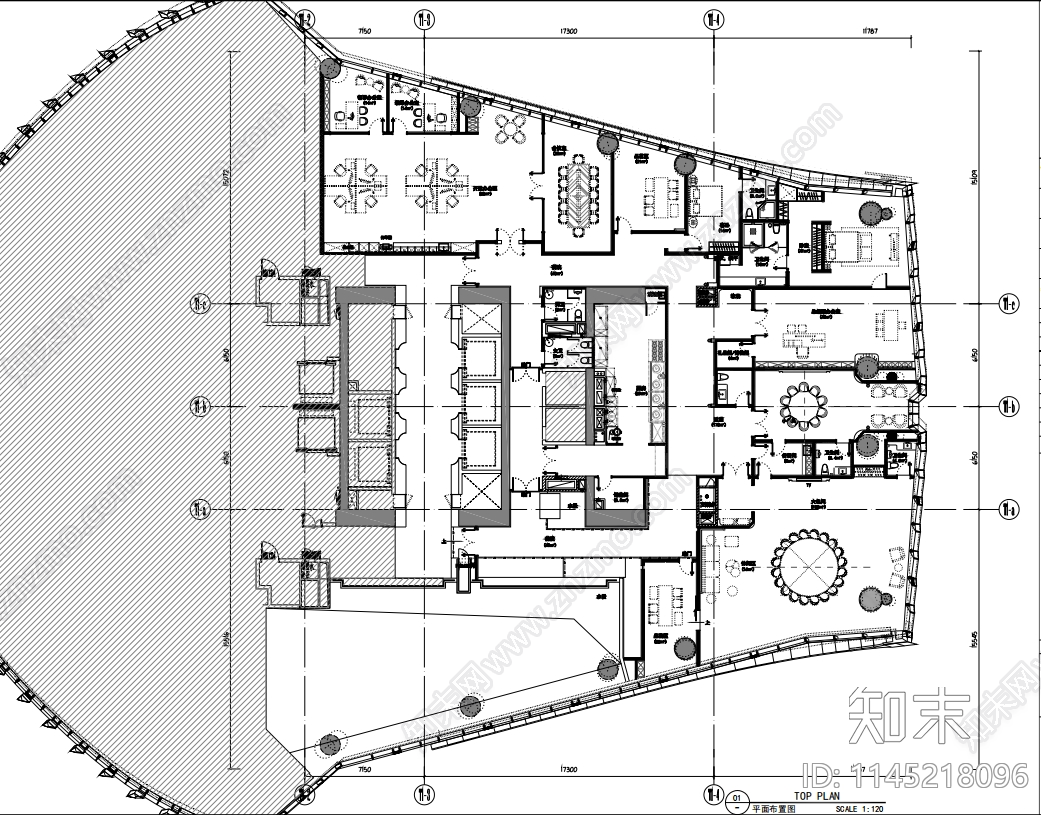 会所全套室内cad施工图下载【ID:1145218096】