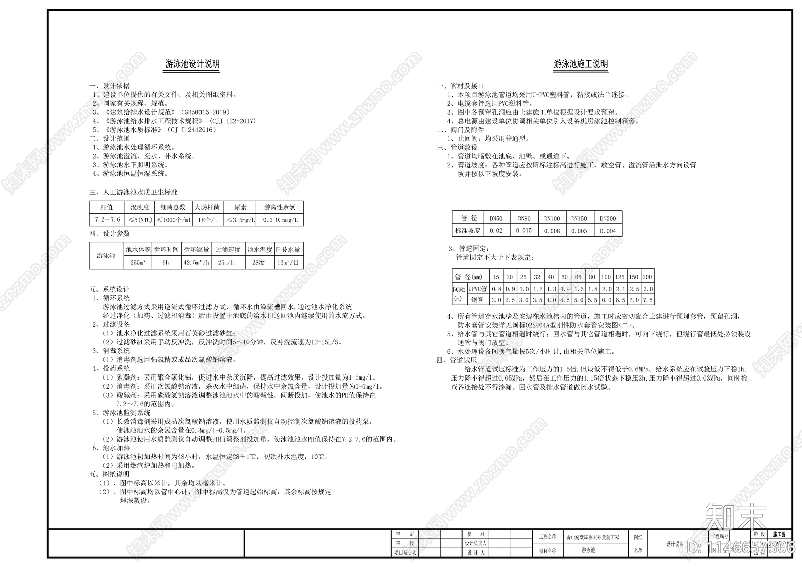 整套别墅区游泳池cad施工图下载【ID:1146657306】