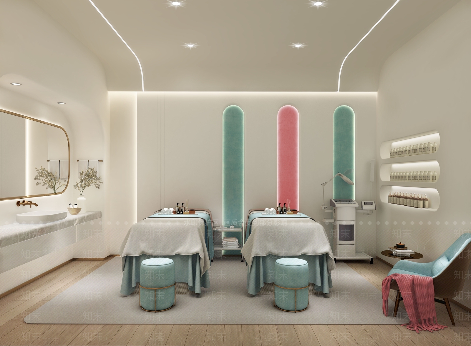 现代美容SPA店3D模型下载【ID:1145220687】