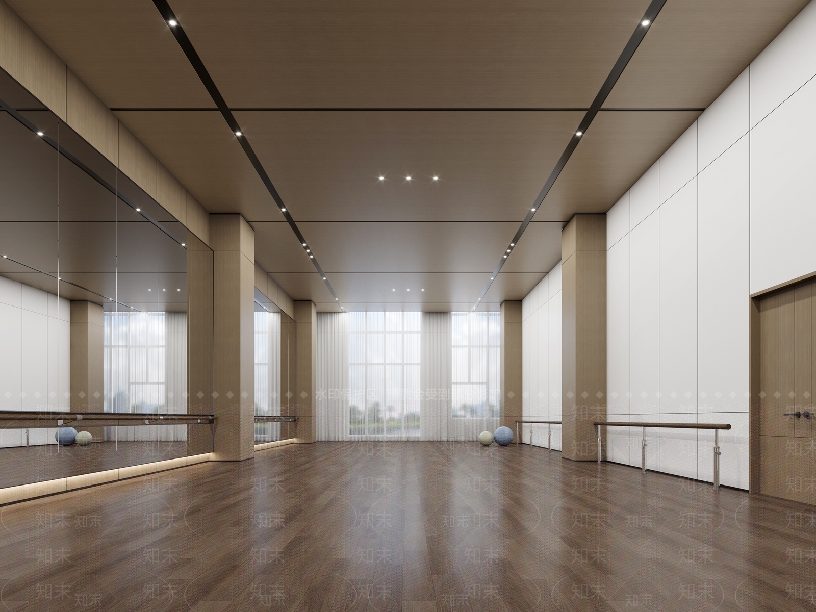 现代舞蹈教室3D模型下载【ID:1145225080】