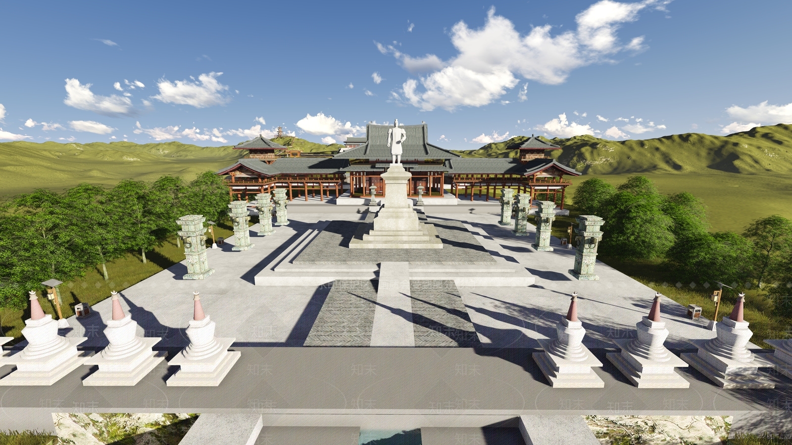 中式古建SU模型下载【ID:1149507351】