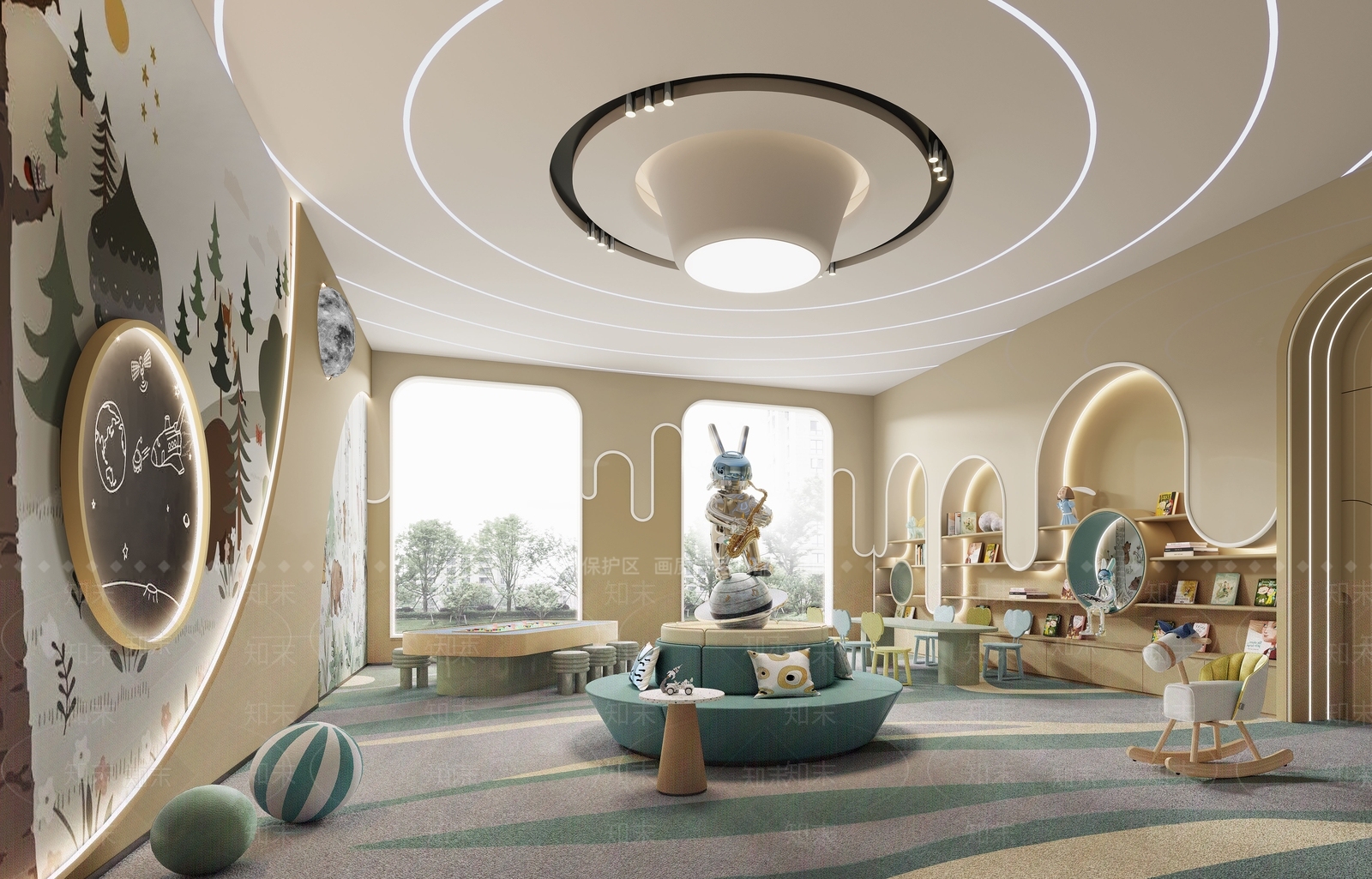 现代儿童娱乐区3D模型下载【ID:1145230888】