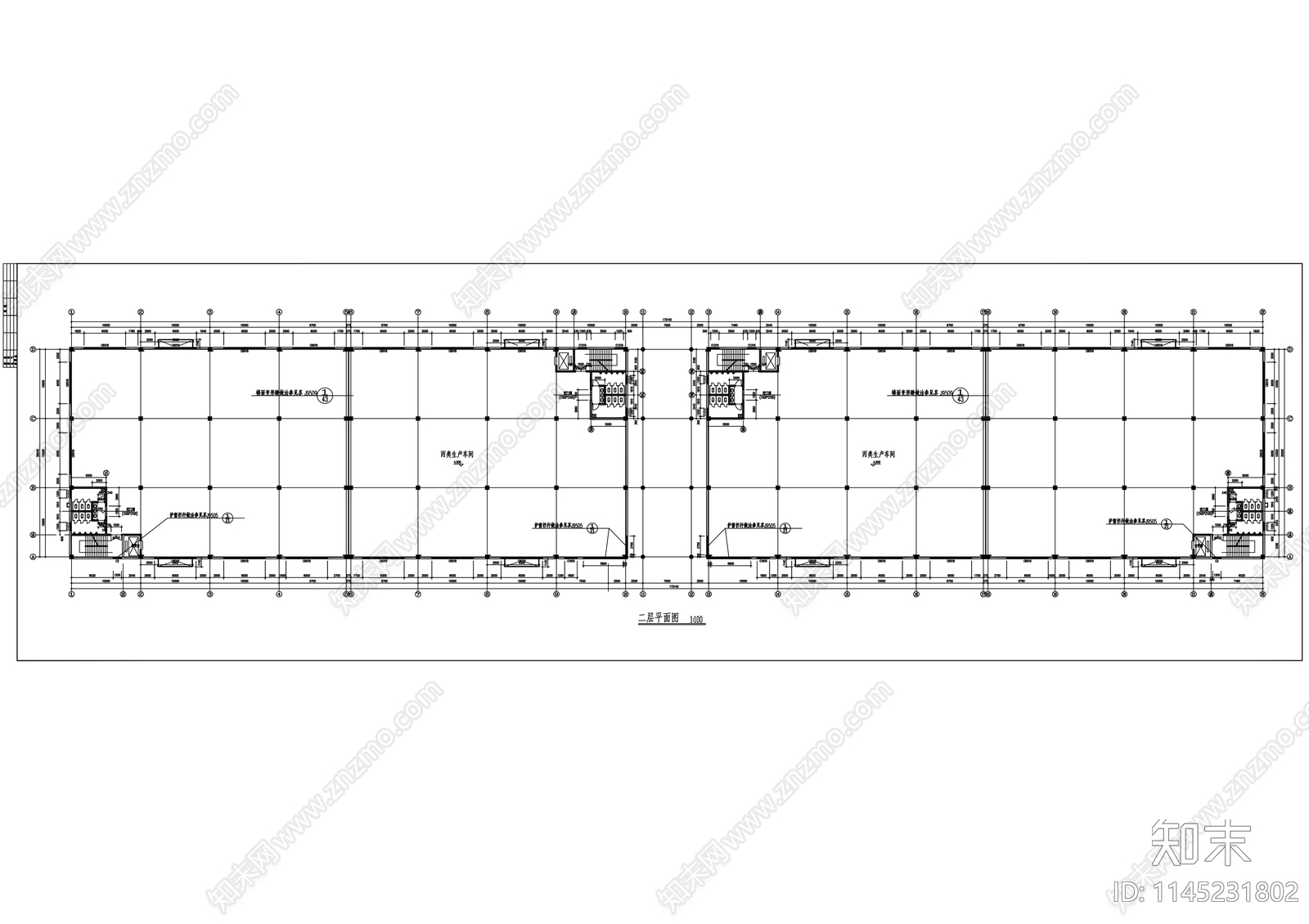 厂房建筑cad施工图下载【ID:1145231802】