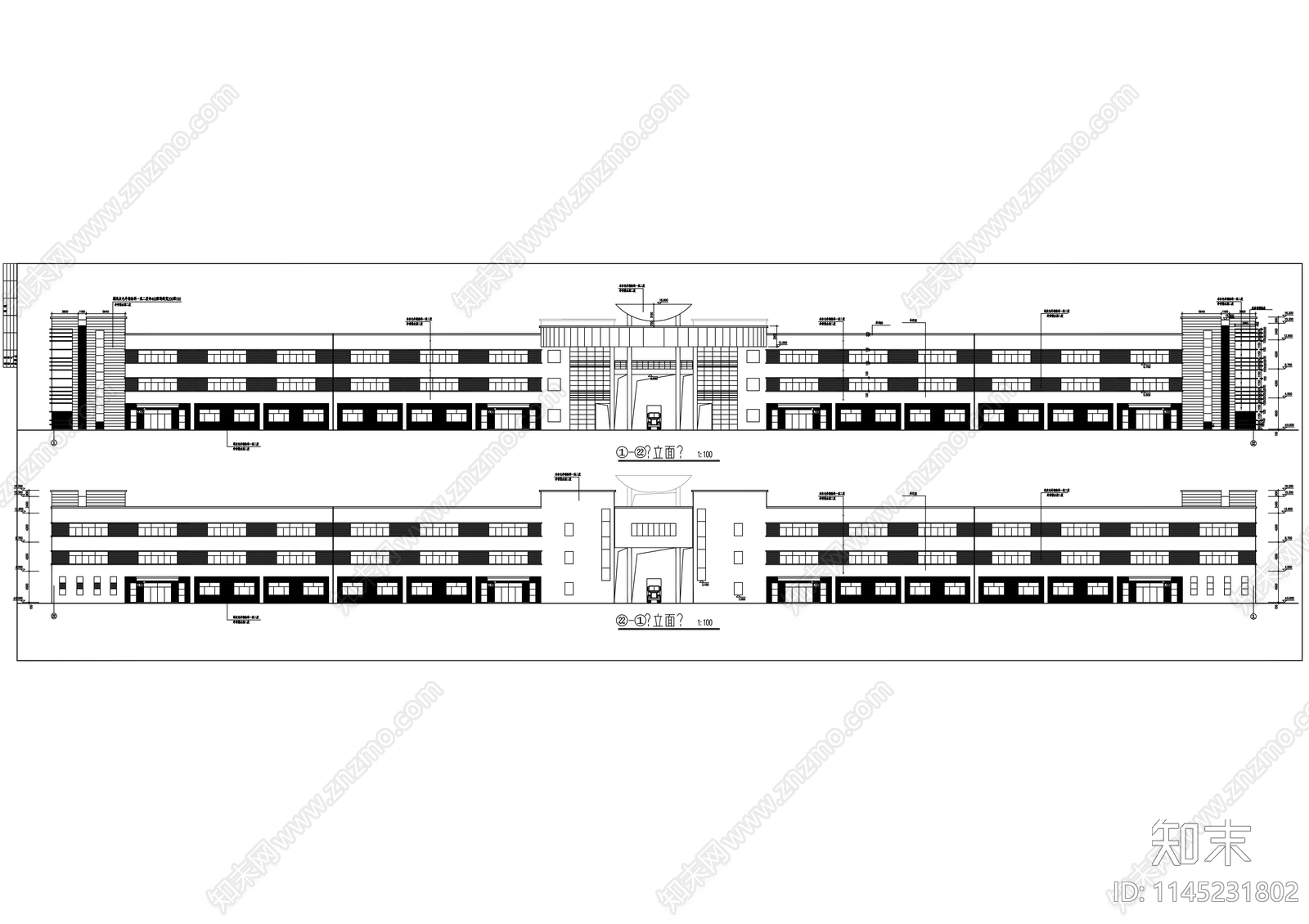 厂房建筑cad施工图下载【ID:1145231802】