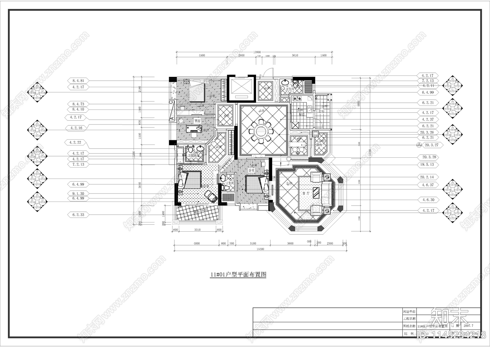 40套别墅室内CAD效果图施工图下载【ID:1145234218】