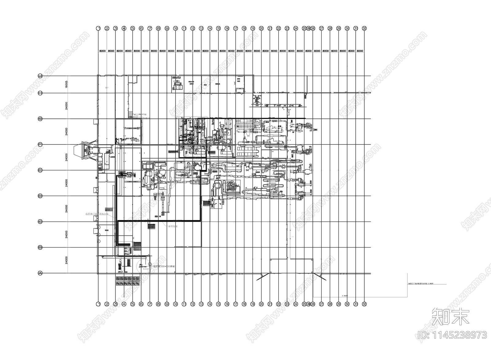 33套工厂车间布局生产线布置图cad施工图下载【ID:1145238973】