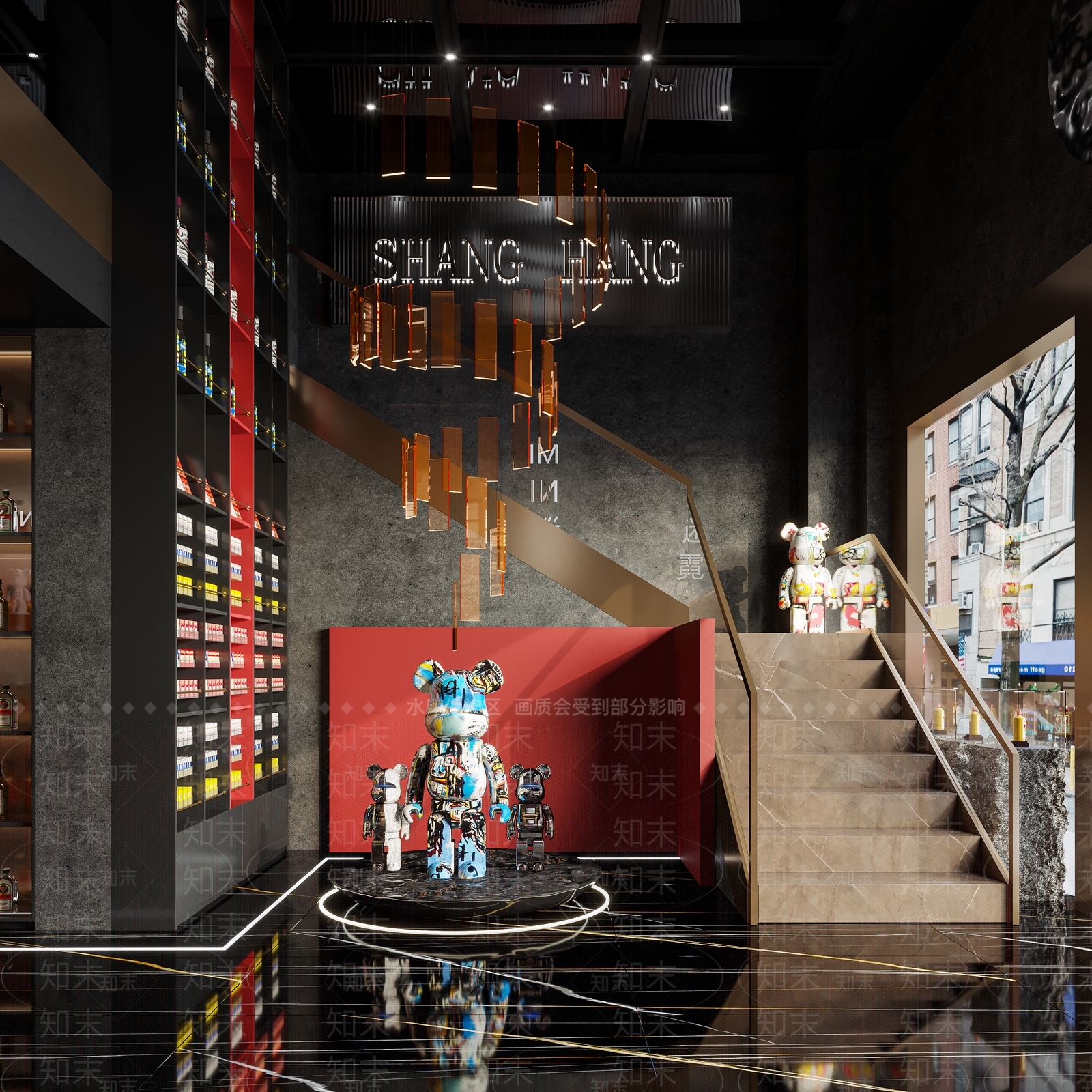 现代烟酒店3D模型下载【ID:1145240405】