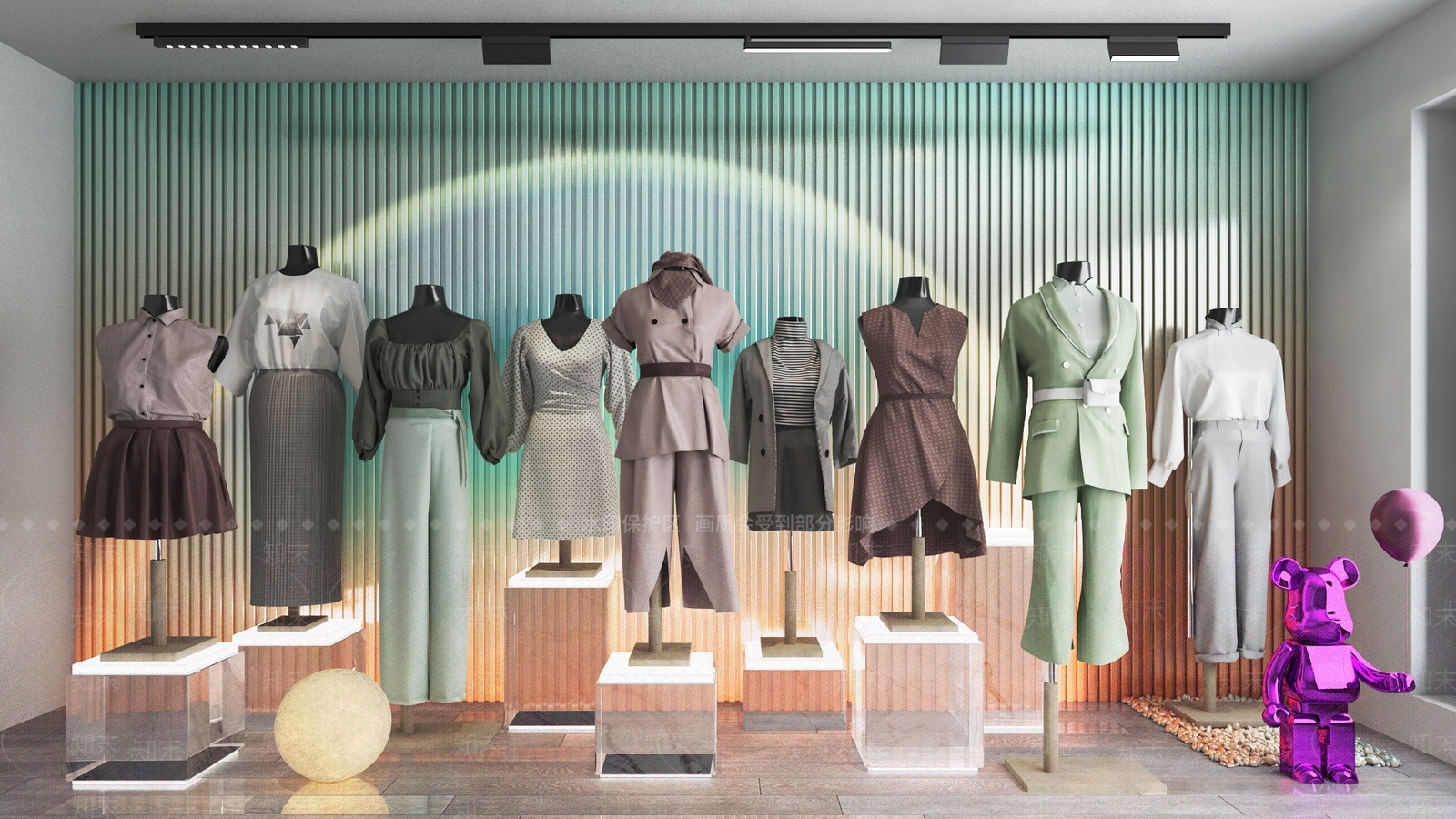 橱窗服饰模特SU模型下载【ID:1145246387】