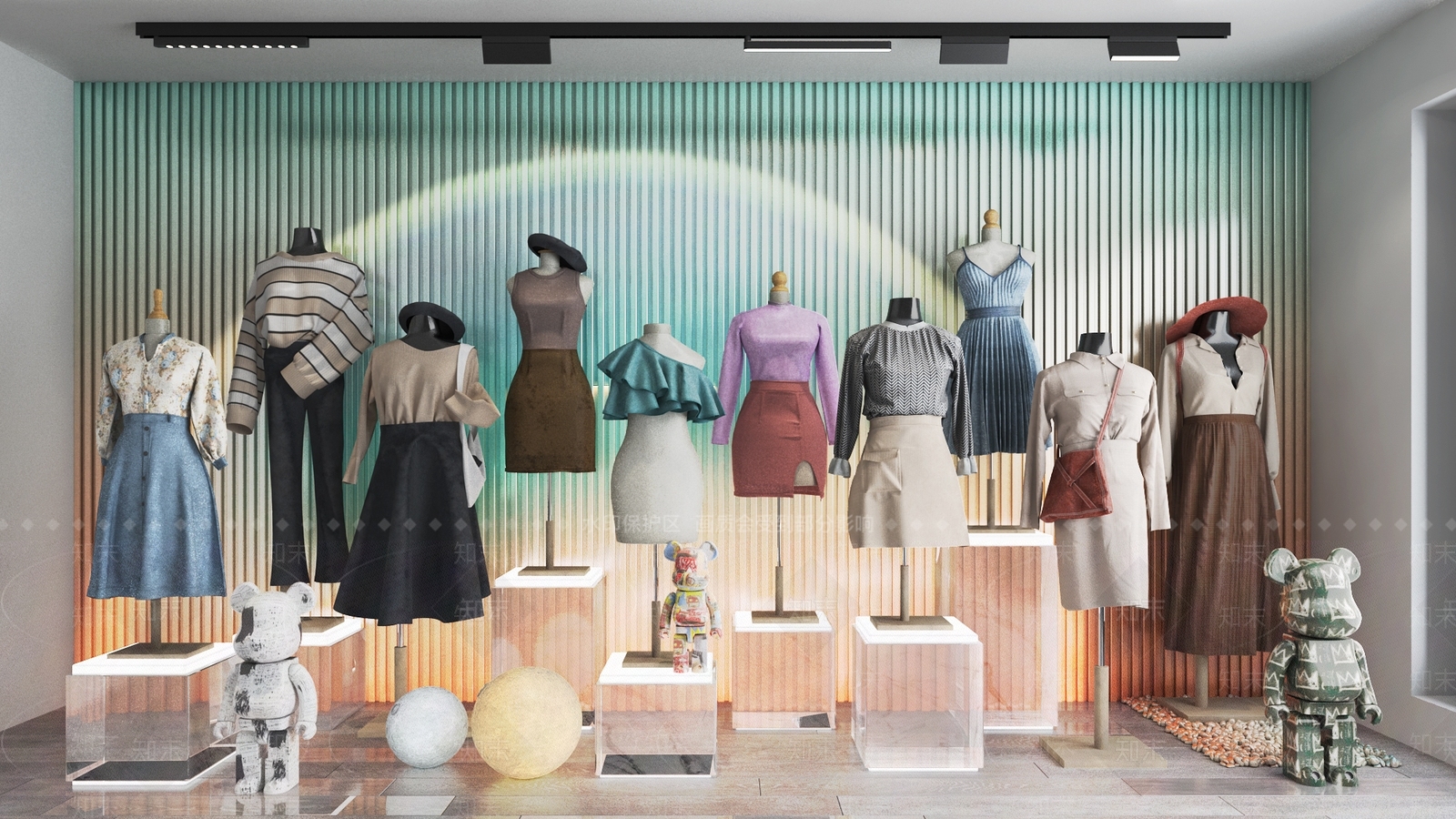 橱窗服饰模特SU模型下载【ID:1145255651】